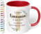 Christliches Geschenk: Tasse personalisiert „Zu deiner WUNSCHTEXT“ – Kreuz-Motiv – Keramik 330ml Geschenk Kommunion Konfirmation Firmung Taufe Mädchen Jungen (Rot)