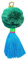 happymaker - Pompom Schlüsselanhänger Damen, Taschenanhänger, Bommel Anhänger mit Quaste und Karabiner, Bunter Anhänger für Schlüssel oder Handtaschen
