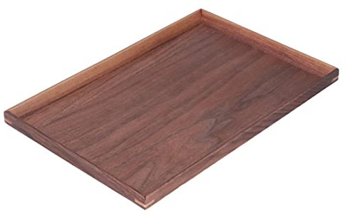 Plateau en Bois de Noyer, Plateau de Service en Bois, Plateau de Table Basse, Plateau décoratif, Plateau à thé, Plateau de Cuisine, Plateau de Bar, Plateau de dîner, Plateau (L)
