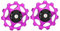 YLME Guide des Poulies VTT - Poulie De Dérailleur Arrière De Vélo en Alliage D'aluminium Rouleau De Guidage De Roulement pour Vélos De Route Et VTT,Violet,11T