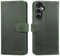 Lensun Custodia per Samsung Galaxy A55 5G, Telefono Cover [Vera Pelle][Supporto Stand][Libro con Portafoglio] Chiusura Magnetico Flip Custodie Cuoio per Samsung A55 – Verde Retrò