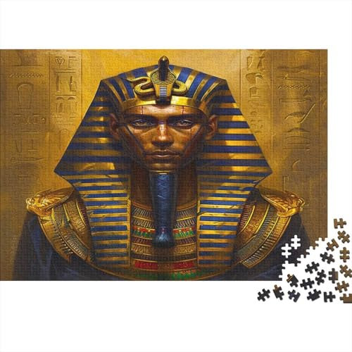 lihuogongsio Tutanchamun 1000 Stück Puzzles Ägyptischer Pharao Geschicklichkeitsspiel Für Die Ganze Familie DIY Kreative Unterhaltung Schöne Geschenkidee Premium Quality Mehrfarbig 1000pcs (75x50cm)