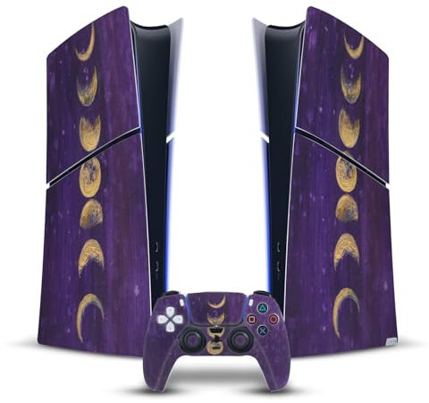 Head Case Designs Offizielle Mai Autumn Mond Fasen Kunst Mix Vinyl Haut Gaming Aufkleber Abziehbild Abdeckung kompatibel mit Sony Playstation 5 PS5 Slim Digital Edition Console & DualSense Controller