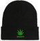 Legalize It Cannabis Logo Bestickte Beanie Mütze Wintermütze Schwarz, Schwarz , Einheitsgröße