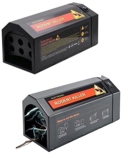 LEIPING 2X Elektrischer Rattenfänger, Innenraum mit wiederaufladbarem Rattenfänger, Elektroschocker, Familienwohnung Dachgeschoss Garage Rattenfänger