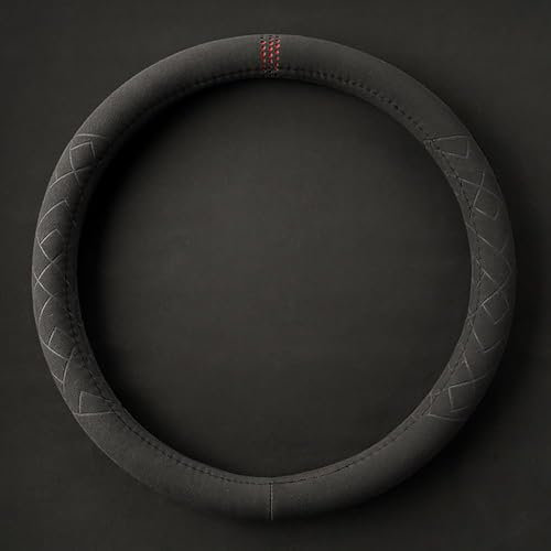 ZzYyyJie for Megane E-Tech Electric 2022-2024 Winter Warm Car Steering Wheel Cover Soft Anti-slip Steering Wheel Protector,Interior Accessories,B-Red-OType