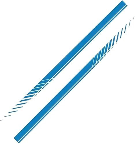 2 Stück Tuning Auto Aufkleber für die Karosserie Dekoration Streifen Für Toyota Supra 2019-2024 Auto Körperseite Tattoo Aufkleber Wasserdicht Sticker Zubehör,D-Blue