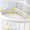 QOPIGFBN Bettschlange Kinder, Bettschlange Baby, Baby Bettschlange Geflochten, Umrandung Babybett, Hochwertige, Hautfreundliche Bettumrandung, Flexibel und Sicher für Babys (A4 4M)