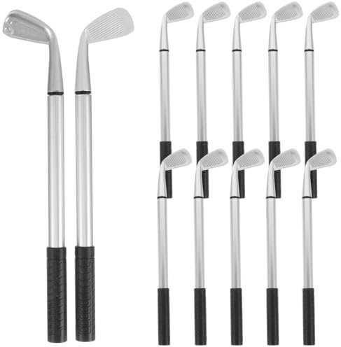 NUOBESTY 3 Sätze Golf-kugelschreiber Aus Metall Luxusstift Löschbarer Stift Golfgeschenke Golfzubehör Spielsachen Flipchart Stifte Kugelschreiber-stütze Simulation Club Stift 12 Stück * 3
