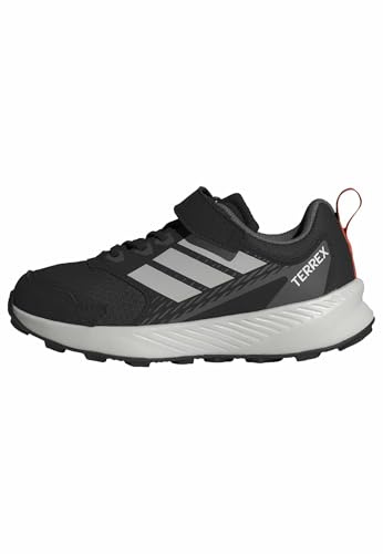 adidas Unisex Kinder Terrex Tracefinder Trail Running Children Shoes, Core Black/Grey One/Semi Impact Orange, 35 EU