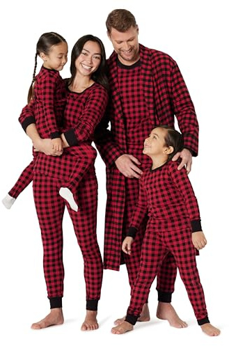 Amazon Essentials Ensembles de Pyjamas de Noël Assortis pour la Famille Homme, Carreau Buffalo Classique, S
