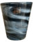 Omniacasa, Lot de 12 verres à eau en verre de Murano, fabrication artisanale, décorés avec effet vagues, couleur blanc et noir, fabriqués en Italie, élégants pour table, idée cadeau
