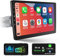 Android 1 DIN Wireless Carplay Android Autoradio Touch Display Eingebaut DAB+, 10,1 Zoll HD Abnehmbares Bildschirm Autoradio mit Navi, WiFi 4G GPS AM/FM RDS Rückfahrkamera ，8 Core 2G+32G
