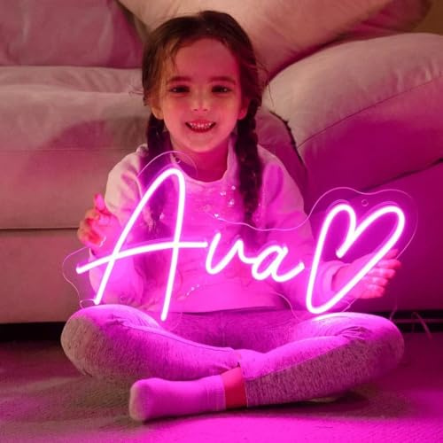 Kikone Neon Schild Personalisiert led schild für Hochzeit Geburtstag Party Geschenk leuchtreklame neon sign personalisiert LED Schriftzug für Bar Schlafzimmer Familienladen Wanddekoration