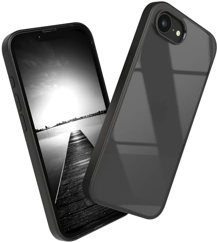 EAZY CASE Clear Hybrid Bumper Hülle kompatibel mit iPhone 16e, Handyhülle mit Ultra Aufprallschutz, Stoßfest und Kratzfest, dünne Schutzhülle mit Kameraschutz, Handy Case, Schwarz