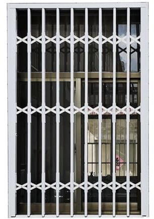 HJZALMI Schiebefenster Faltbares Fenstergitter Zum Schutz Vor Einbruch, Schiebefenstergitter Mit Schloss, Fenstergitter Für Den Außenbereich Zur Sicherheit Zu Hause(150x130cm)