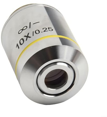 Yuanpgky Mikroskop-Objektiv 4X 20X, für achromatische Infinity-Objektivlinse mit Antireflexbeschichtung, 20,2 mm RMS-Gewinde, kompatibel mit Olympus und anderen Standard()