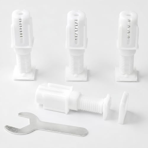 No Drill Blinds for Windows - 4 Pcs White Twist-Lock Venetian Blind Brackets, Rental-Friendly Adhesive Blinds Kit for UPVC Windows, Easy Fit No Tools for Kitchen, Bedroom & Office