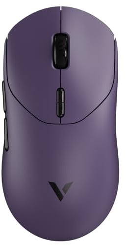 Rapoo VT2 Souris Gamer sans Fil, Capteur Optique 26K, Polling Rate Réel de 8000 Hz, Ultralégère 53g, 750 h d'autonomie, Jusqu'à 100 Millions de Clics, 10 Boutons Programmables avec Macros, Violet | NRF54L15 MCU Batterie 750h PAW3398 26K DPI, 10 boutons programmables, design symétrique, compatible PC & Mac, violet