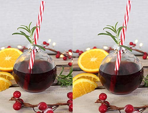 Festliche Christbaumkugel-Cocktailgläser, 1 Paar