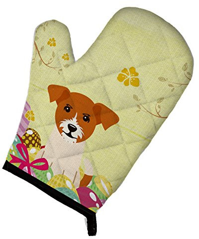 Caroline's Treasures BB6108OVMT Easter Eggs Jack Russell Terrier Oven Mitt, Large, multicolor