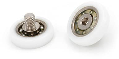 Cuscinetti Box Doccia VR - Kit 2 Pezzi Rotelle a Sfera di Ricambio per Ante Doccia a Scorrimento diametro 25x6x14.5 M6 profilo Tondo ricambio introvabile CESANA