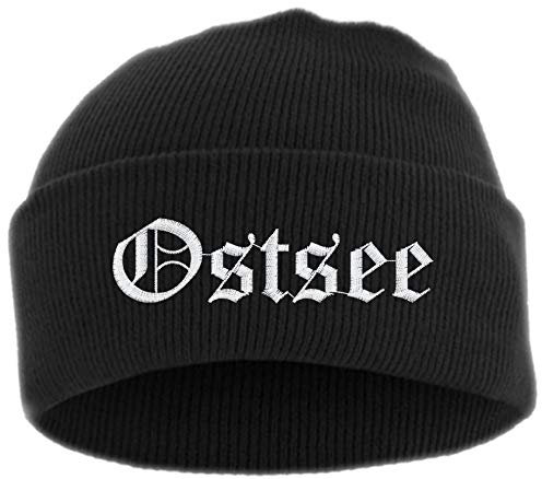 HB_Druck Ostsee Umschlagmütze - Mütze - Bestickt - Einheitsgröße Schwarz