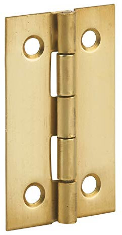 THIRARD - Charnière de Porte de Meuble - Acier Décapé - Nœud Roulé - Laiton - Porte Légère - Installation Facile - Compatible pour Meubles - 50 x 30 mm