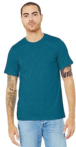 Bella + Canvas Adults Unisex Heather CVC T-Shirt (M) (Heather Deep Teel Blue)