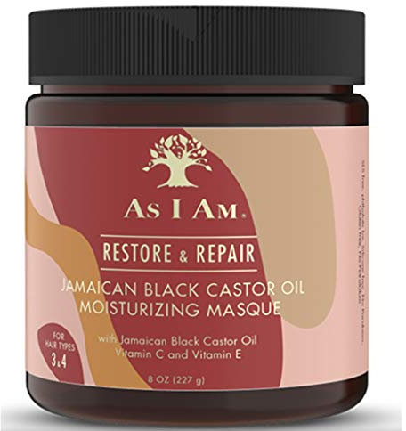 As I Am JBCO Masque - 8 ounce - Deep Conditioning & Hydration - Repairs and Restores Scalp Health - Vegan and Cruelty Free - Enriched with Nano Jamaican Black Castor Oil, Vitamin C, and Vitamin E
