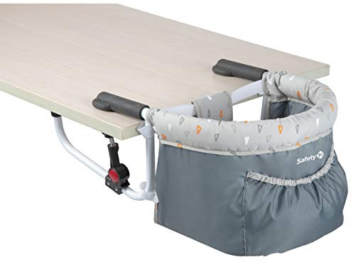 Safety 1st 2728191000 Sitzerhöhung Smart Lunch, praktischer Tischsitz für Kleinkinder, optimaler Halt durch zwei Sicherheitsriegel, ab ca. 6 Monate bis max.15 kg, Warm Grey, grau, 1.938 kg