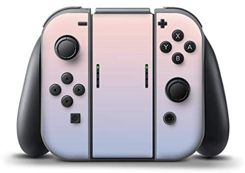 DeinDesign Skin kompatibel mit Nintendo Switch Controller Folie Sticker zweifarbig Pastell Farbverlauf