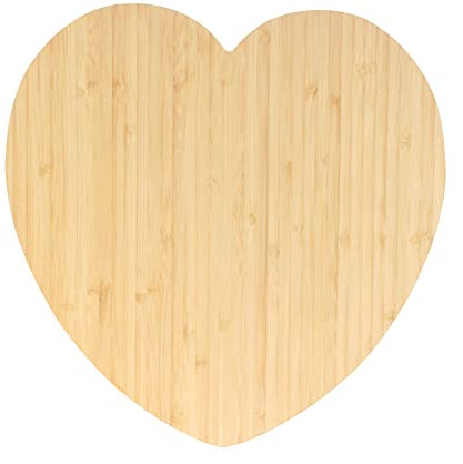 BambooMN Heart-Shaped Bamboo Serving and Cutting Board, 12 x 12 x 0.75 - 1 Piece