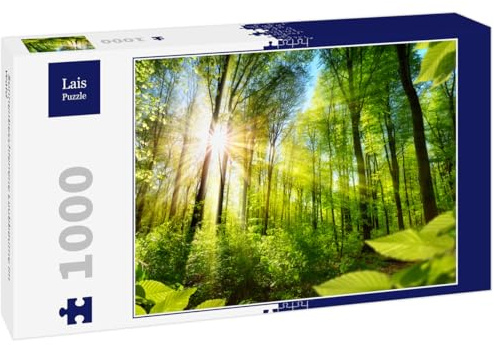 Lais Puzzle Sonnenbeschienene Laubbäume im Wald 1000 Teile