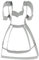 Birkmann, Ausstechform Dirndl, Ausstechform zum Ausstechen und Dekorieren von Plätzchen, Marzipan, Fondant, Edelstahl, spülmaschinengeeignet, Größe:9 cm