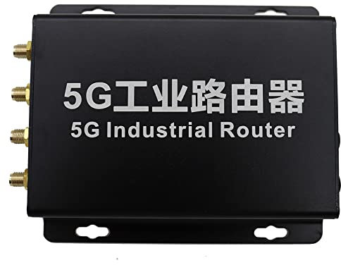 EXVIST 5G LTE Modem mit SIM-Kartensteckplatz, 5G DTU mit RS232 RS485, 2X Gigabit RJ45, Dual Mode NSA+SA, APN/VPN, geeignet für Strom, Videoüberwachung, Industriesteuerung usw. (RM502Q-AE)