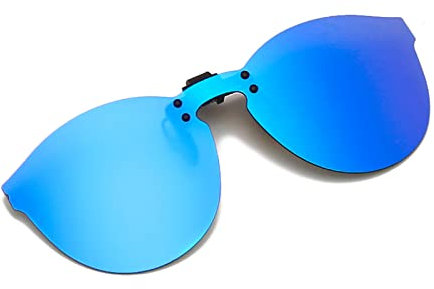 YAMEIZE Polarisierte Clip Sonnenbrille UV400-Schutz Randlose Gläser für Damen Herren Clip on Brille Fahren im Freien