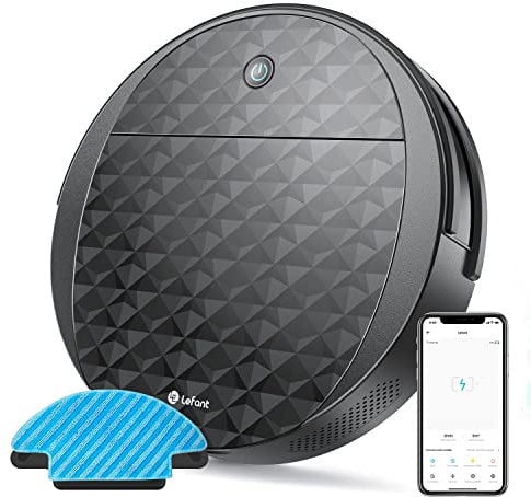 Lefant M213S Robot Vacuum Cleaner With Mop, 3200Pa Strong Suction, 7.8cm Thin 28cm DIA 150 Minutes of Constant Vacuuming, Robotic Vacuum Alexa Voice Control Ideal for Pet Hair Hard Floor
