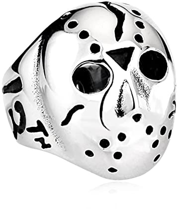 HCMA Jason Maske Killer 13. Männer Ringe Punk Hip Hop herrschsüchtig für Freund Mann Titan Stahl Schmuck Kreativität Geschenk