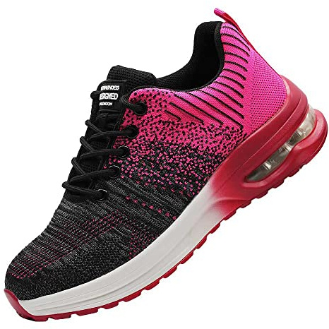 Rona Shoes Sicherheitsschuhe Arbeitsschuhe Stahlkappenschuhe Leichte Bequeme Sportliche Arbeitsschutzschuhe Damen Delta Pink EU 40