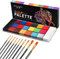 Cozlly 20 Couleurs Visage Corps Peinture Huile, Palette Maquillage Enfants, Peinture Corporelle Visage avec 10 Brosses, Maquillage Deguisement Visage pour Halloween Carnaval Pâques Cosplay