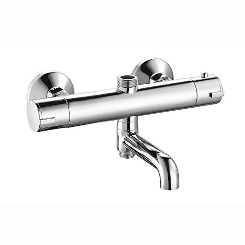 ENKI, Dune, T116, Contemporary 3 Shower Outlet, Thermostatic Bar Shower Mixer Valve, Thermostatic Bath Shower Mixer Tap, Chrome