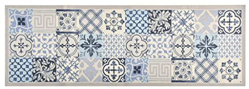homiuse Küchenbodenmatte Waschbar Mosaik 60x180 cm Rechteckig Fußmatte Türmatte Schuhmatte Trendigen Bodenmatte Teppich Flur Läufer rutschfest Ideal für Den Innen- Und Außenbereich Bequem Langlebig