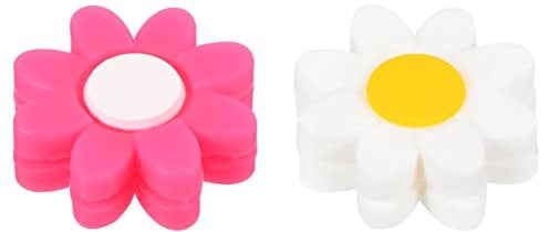 PATIKIL Tennis Racchetta Vibrazione Smorzatore, 2pz Morbido Silicone Racchetta Shock Ammortizzante Corda Smorzamento, Rosa, Bianco