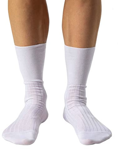 Calze Sanitarie Filo di Scozia (6 paia) Uomo Corte Senza Elastico (45/47, 6 paia (Ass Nero, Blu, Grigio))