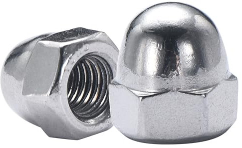 Bolt Dropper m8-Hutmutter - 50 Nut DIN 1587 A2 aus Edelstahl, Rost- und Schmutzschutz für Schrauben für den Innen - und Außenbereich, rostfrei, witterungsbeständig, 50 Stück