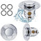 Tohrugue Bouchon Universel de Fuite Tête D'eau Lavabo,Bonde de Lavabo Pop-Up avec Filtre Anti-Clogging,Flitre de Vidange Anti-Bloqué,Bouchon Baignoire pour Lavabo Cuisine,34-40 mm (Argent)