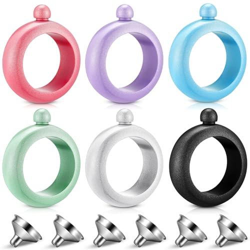 Dandat Armreif für Frauen mit Trichtern, 100 ml, Edelstahl-Armreif, Flasche für Hochzeit, Brautjungfer, Geburtstag, Brautparty, Party, Junggesellinnenabschied (elegante Farben)