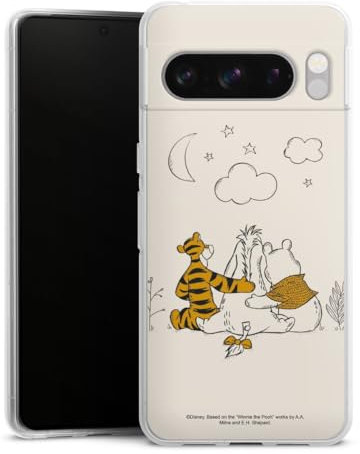 DeinDesign Silikon Hülle kompatibel mit Google Pixel 8 Pro Case transparent Handyhülle Winnie Puuh Offizielles Lizenzprodukt Disney