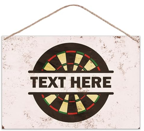 Dart Design - Personalised Custom Printed Metal Sign - Add Any Text